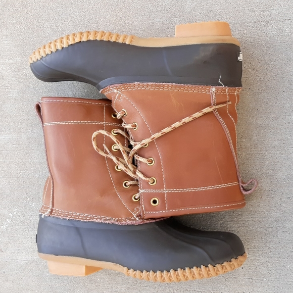 Khombu Sz 6 Letty Lace Up Steel Shank Duck Boots - Picture 3 of 17